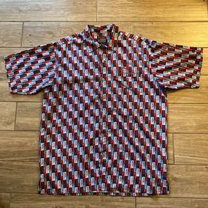 Vintage FUBU Short Sleeve Button Up Shirt Y2K Retro